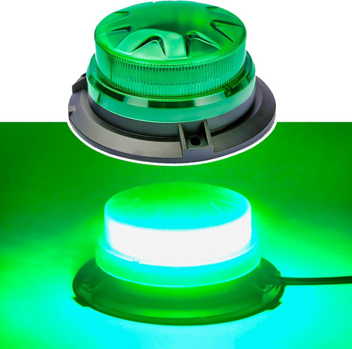 Green led emergency strobe - green,