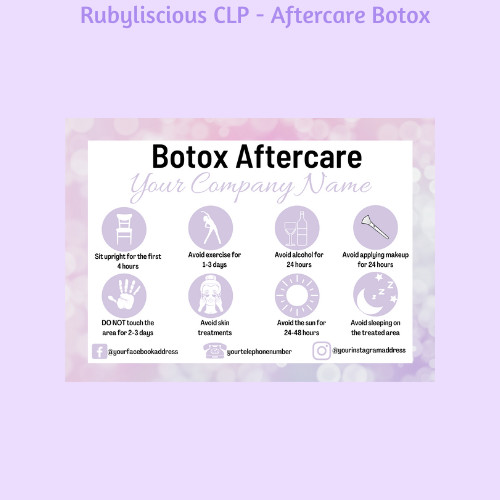 Personalised botox aftercare - botox,