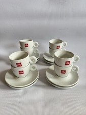 Illy Coffee Espresso Cup And Saucer Set 8 Cups 16 Pieces SPAL 