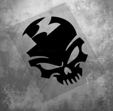 Skull Decal for Kawasaki Motorcycle Tank Helmet Racing  Sticker Black ZX6R ZX10