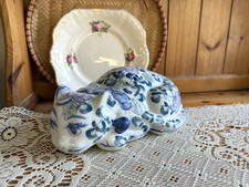 Vintage Chinoiserie Floral Cat
