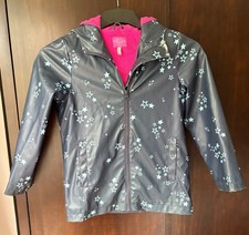 Girls Waterproof Navy Blue Joules Rain Coat Jacket Age 7-8