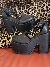 Goth Y2K Pin Up Platform Black