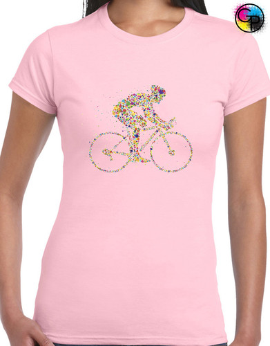 Cyclist dots ladies shirt - ladies,