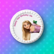 Tangled Rapunzel pre-cut Edible Icing Cake Topper or Ribbon 02