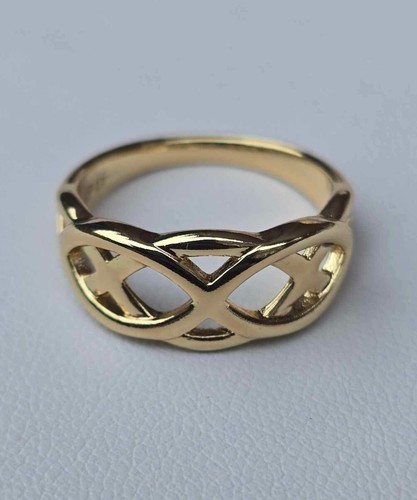 Gold plated celtic band ring - gold,