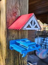 Bird and Squirrel Feeder Picnic Table with Adjustable Roof & Custom Colors.