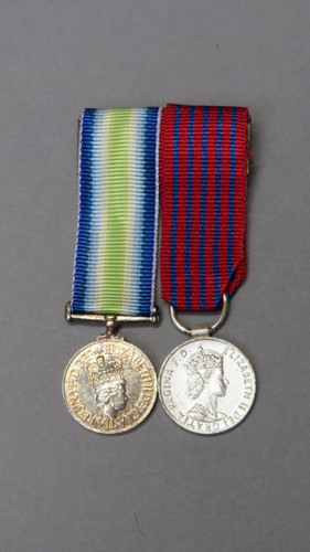 British miniature medal pair - british,