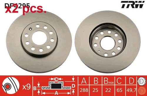 Pcs front brake disc rotos - pcs,