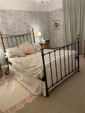 M&S Brass And Black Metal Bedstead