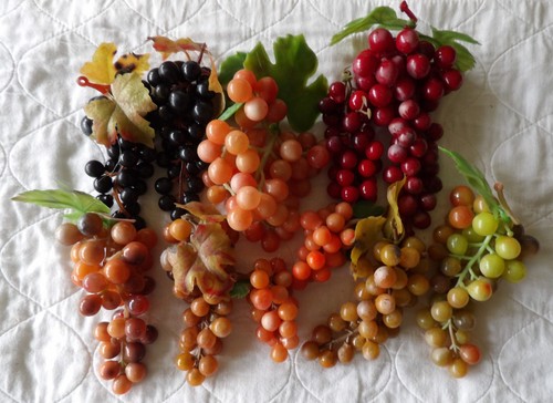 Plastic fruit grapes large - plastic, &