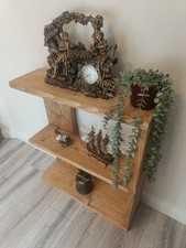 Rustic Wooden E Shape Console