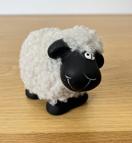 Rustic wooly sheep ornament - rustic,