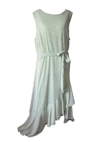 Wallis mint green sheer spot - mint,