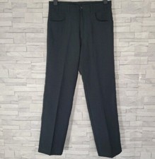 Mens VINTAGE Trousers Black Waist 32 Leg 32 Straight ANGELO LITRICO C&A 80s 