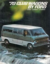 Ford Club Wagon 1970 USA Market Sales Brochure Custom Chateau Bus Camper