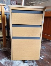 Small Under Desk Filing Cabinet with 3 Drawer Rolling Drawers -  COLLECTION ONLY