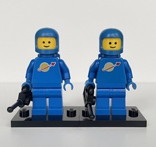 Lego Blue Classic Spaceman Bundle - Vintage & New Parts -See Description