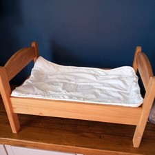 Ikea Duktig Wooden Dolls cot Plush Toys Bed 52x36x21cm 