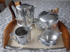 Picquot Ware 1950s Vintage Tea and Coffee Set