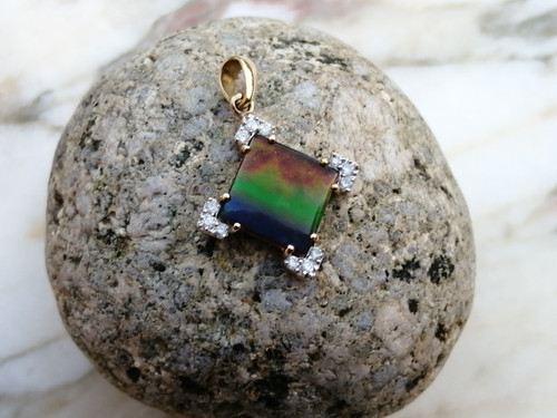 9ct yellow gold drop - ,