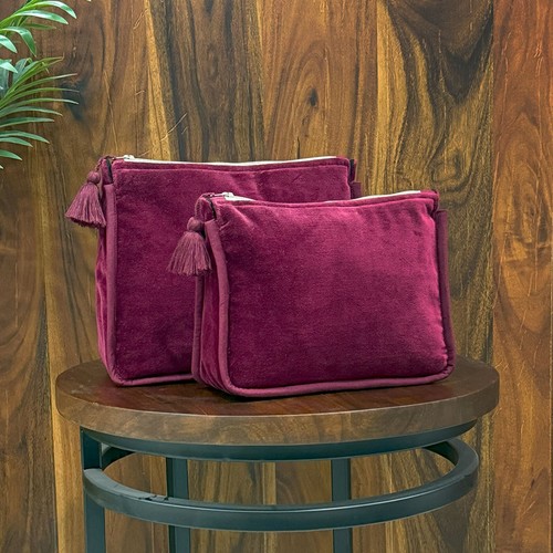 Velvet cosmetic bag - velvet,