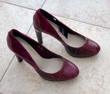 Marks & Spencer Autograph Raspberry Coloured Court Shoes - Size 4.5 - New