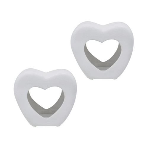 White heart tea light - heart,