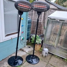 Electric Patio Heaters Free Standing TWO for price of one! No offers.