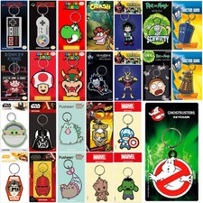 New Official Keyring Keychain Gaming TV Film Nintendo Assorted Movie Retro UK