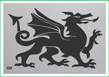 Welsh dragon mylar stencil