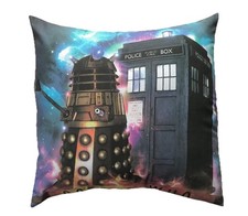 Dr Who Dalek Tardis Cushion Vintage Fabric
