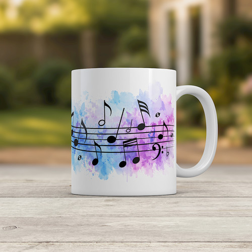 Watercolour music notes - music,