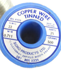 TCW22 500G tinned copper wire  22-SWG 140M 0.71mm 24A fuse wire un-insulated