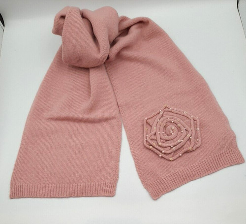 Pink wool scarf - wool, warm