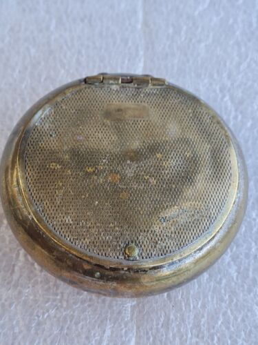 Antique brass miners snuff tin - miners/snuff,