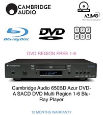 Cambridge Audio 650BD ATMOS Azur DVD-A SACD DVD Multi Region 1-6 Blu-Ray Player