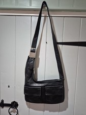 Ladies Russell & Bromley Black Leather Shoulder Bag Handbag VGC