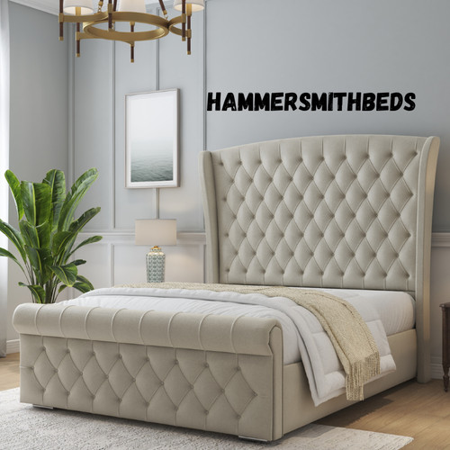 Sleigh scroll bed - scroll, frame