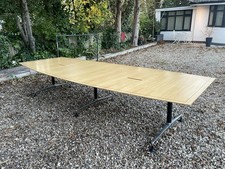 Vitra Style 16 Seater Triple Pedestal Vintage Retro Style Boardroom Table M4990