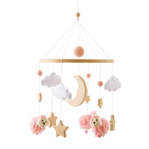 Nursery mobile with wooden - nursery,