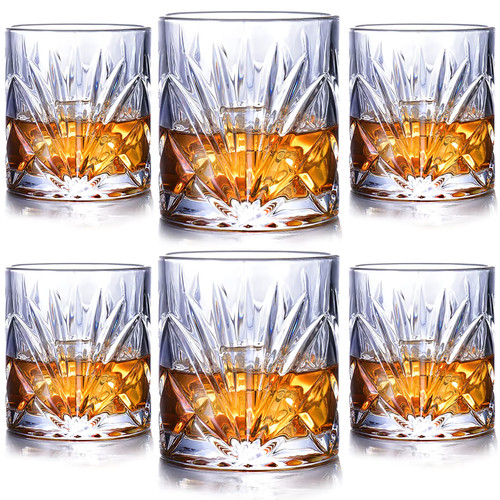 Jasvic whiskey glass set - glass, 6