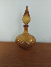 Vintage Empoli Amber Glass
