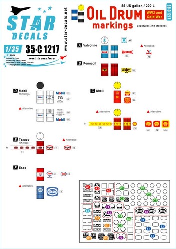 Star decal c1217 oil drum - ,,