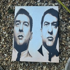 the krays framed picture  8” x 10” canvas  reg kray ronnie kray kray twins