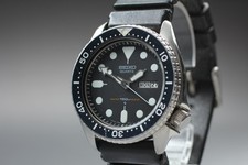 Vintage 1983 Seiko Diver 150m 7548-7000 Quartz Black Dial 42mm Day/Date Men's