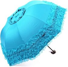 Lace parasol umbrella blue