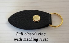 Real leather zip pull - real, zipper