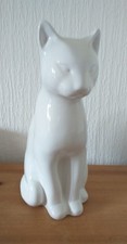 LARGE CERAMIC WHITE CAT / SITTING
