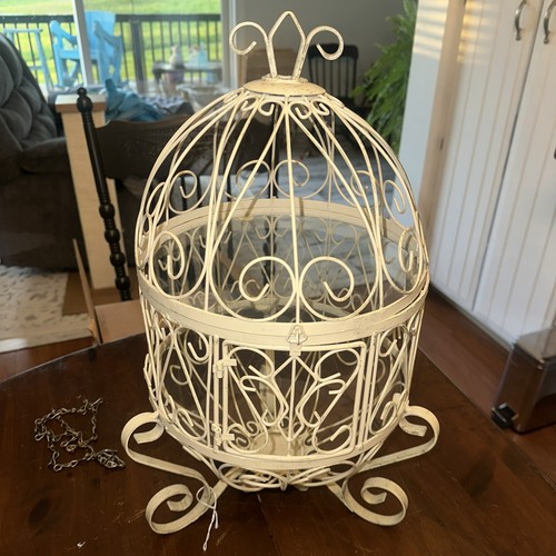 Vtg egg shape footed metal - egg,